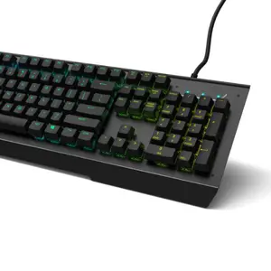 Wholesale FULL Size Gaming Keyboard Mechanical RGB Gaming For Laptop and Desktop With Metal Up Cover Rainbow LED keyboard