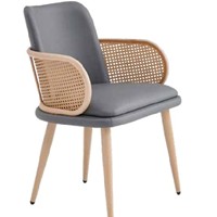 Fauteuil de salle à manger personnalisable, style nordique moderne, avec panneau en rotin rembourré à motifs géométriques, assise en velours vert, structure noire, Gold Gym Park