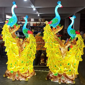 3d Led Light Up Peacock Art Craft Lamp For Outdoor Christmas Garden Decoration Street Lights Featuring A Beautiful Animal - Product Image 1