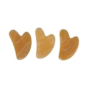 Masajeador gua sha de jade amarillo - Product Image 2