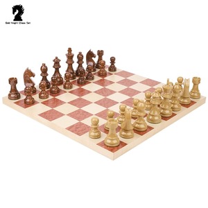 Runan Đức hiệp sĩ cờ vua Thiết Lập Mô Hình 0071 tinh tế mảnh gỗ rắn flannel dưới dày màu hồng loạt đầy màu sắc - Product Image 4