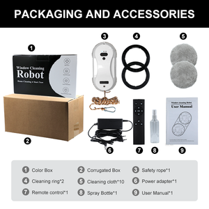 Robot <span class=keywords><strong>de</strong></span> nettoyage <span class=keywords><strong>de</strong></span> <span class=keywords><strong>vitres</strong></span> haute performance, idéal pour la maison familiale, satisfaction garantie, nettoyeur <span class=keywords><strong>de</strong></span> <span class=keywords><strong>vitres</strong></span> multifonctionnel - Product Image 6