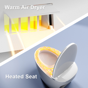 Inodoro Inteligente con Control por Voz en Alemán, Francés y Español, Bidé Inteligente Montado en el Suelo, sin Tanque, con Asiento Calefactado UV, WC Moderno <span class=keywords><strong>de</strong></span> Lujo - Product Image 4
