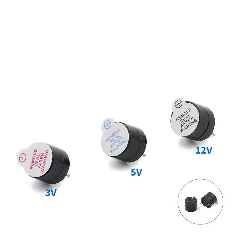 3V 5V 12V פיצול פעיל זמזם אלקטרומגנטית YMD-12095 DC 12*9.5MM לחבר זמזם