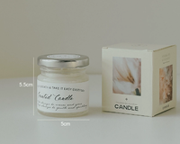 Vela aromática de soja en mini frasco de vidrio al por mayor con tapa de rosca plateada, etiqueta sencilla, las velas más aromáticas para el hogar y spa.