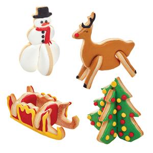 Thép không gỉ 3D <span class=keywords><strong>Cookie</strong></span> Máy cắt Giáng sinh <span class=keywords><strong>Cookie</strong></span> bánh quy khuôn máy cắt tái sử dụng Xmas cây nướng khuôn giấy nến nấu ăn công cụ - Product Image 2