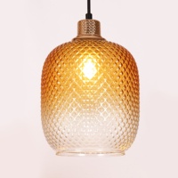 Lampes d'îlot de cuisine, lustre moderne en verre, suspension en verre ambré, base noire, lampe suspendue décorative pour restaurant