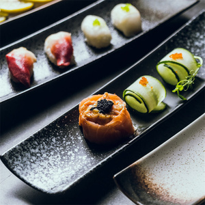 Harmony sıcak satış toptan seramik suşi yemekleri restoran ve parti için japon suşi plaka - Product Image 4
