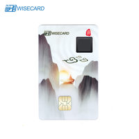 Kartu Pintar Biometrik RFID Wisecard Mini Tag Ukuran CR80 PVC/ABS/PET 13.56MHz NFC Blocking Tahan Air untuk Paspor dan Kartu Pintar