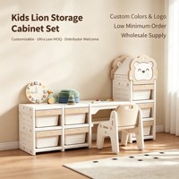 Meuble de rangement multifonctionnel pour jouets de bébé, avec tiroirs, table et chaise, grande capacité, en plastique