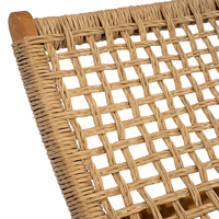 Chaise longue en osier tressé à la main, lit de repos d'extérieur, chaise longue inclinable pour piscine, jardin, plage