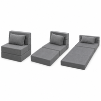 Surmatelas pliable en mousse haute densité pour adultes, avec housse en lin amovible, design pliable pour chambre à coucher, usage scolaire, taille personnalisable