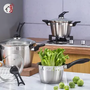 Customization Kitchen Utensils Cooking Ware Non Stick Pots And Pans Stainless Steel Cookware Set
