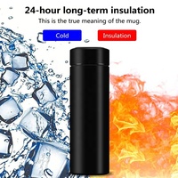 Thermos intelligent avec affichage de la température, double paroi sous vide, en acier inoxydable 304, bouteille d'eau LED
