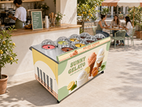 Nouvelle machine à glace dure de comptoir avec poudre à glace, compatible 110V/220V, longue durée de vie pour les magasins de gelato