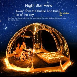 เต็นท์ปิคนิคทรงกลมโปร่งใสแบบพกพากันน้ำกันลมที่กำบังทันทีสำหรับชายหาดสวนและตั้งแคมป์ - Product Image 5