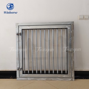 Jendela gudang kuda logam kuat dengan bilah ventilasi pelindung dan Panel kaca temper bening untuk kebutuhan ventilasi stabil yang ditingkatkan - Product Image 4