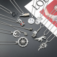 2025 pas cher 150 styles différents best-seller rétro personnalité titane acier lien chaînes colliers avec pendentifs fantaisie pour hommes