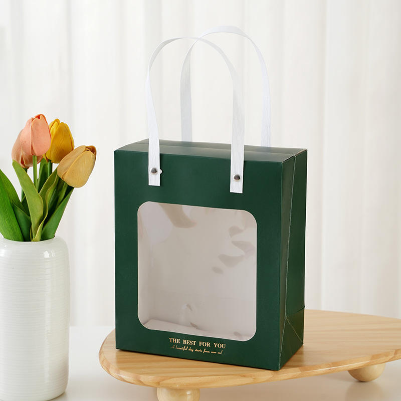 Rivets are green; White cardboard; Small 14.5*8*16.5cm