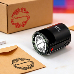 [Personnalisé] Machine à tampon encreur automatique en plastique GooYin R42mm, grande taille, logo personnalisé, usage bureautique avec encre de sceau - Product Image 2
