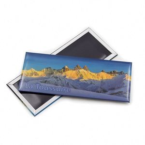 Imán de nevera de estaño con diseño más reciente, personalizado con imágenes de los Alpes de la Toussiere y Soubelles, regalo de recuerdo - Product Image 4