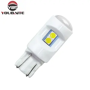 Ceramics T10 Socket 6SMD 3030 Chip Car Led Interior Dome Light 168 194 W5W Auto Reading Lamp Parking Bulb DC 12V