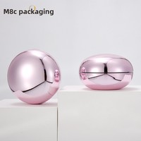 Boîte de crème pour le visage sphérique acrylique haut de gamme 50g avec capuchon en plastique livraison directe crème pour les yeux bouteille miroir de distribution cosmétique