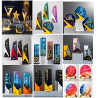 Offre Spéciale – Trophées et Récompenses Personnalisés en Verre Massif et Cristal – Design Créatif – Cadeaux d'Affaires – Logo Personnalisé – Matériau Métallique – Type Coupe/Médaille