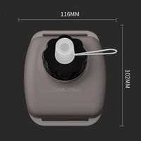 Bouteille d'eau sport en silicone 200 ml, gourde portable pour l'hydratation en extérieur, randonnée, camping, récipient à boire mains libres