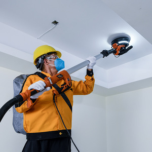 เครื่องขัดผนังแบบดูดฝุ่นในตัว ด้ามยาว ใช้ไฟ AC 220V สำหรับขัดและขัดเงาผนัง - Product Image 2