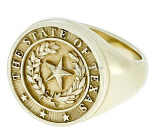 Винтажное твердое эмалированное мужское масонское шарнирное кольцо с эмалью 10 карат - Product Image 2