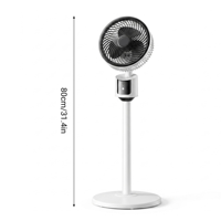 Nouveau ventilateur de circulation d'air silencieux à hauteur réglable, 3 vitesses de vent, ventilateur sur pied à oscillation automatique, ventilateur de table