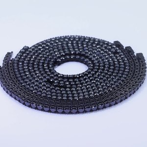 <span class=keywords><strong>Bracciale</strong></span> Tennis Personalizzato di Alta Gioielleria con Moissanite Nera VVS da 4mm 5mm in <span class=keywords><strong>Acciaio</strong></span> Inossidabile - Product Image 1