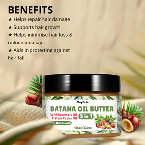 Olio di ricino nero biologico crescita dei capelli prevenire diradamento dei capelli miscela con olio di menta di rosmarino Batana - Product Image 2