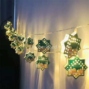 Muslim Lights Moon Star Hanging Pendant Ramadan Decorations Led Curtain Light Home String Light Decorations for EID <strong>Kareen</strong> Party - Product Image 3