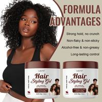 Gel Coiffant Effet Queue de Cheval Lisse, Anti-Frisottis, Fixation Forte pour Cheveux Rebelles