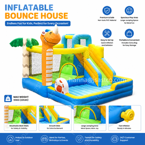 Château gonflable à thème dinosaure avec toboggan, piscine à balles, pour intérieur et extérieur, maison de jeu pour enfants, fête dans la cour, jouet gonflable - Product Image 3