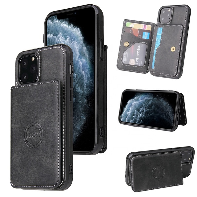 High Quality Flip PU Leather Magnetic Wallet Phone case with Card Slot for Iphone 12 Pro Max
