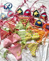 Merkkleding Dames Haak Bikini Collectie Handgemaakte Gebreide Driehoekige Badkleding Fabrikant