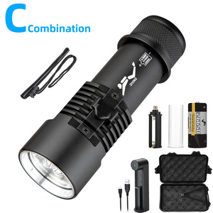 P70 IPX8 Waterproof Diving Underwater Aluminum Alloy <b>LED</b> <b>Flashlight</b> Magnetic Switch Hunting Rechargeable Battery - Product Image 2