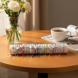 Braccialetti con perline marca Z, 24 pezzi, set regalo di gioielli alla moda da donna con perle finte colorate - Product Image 2