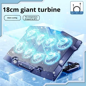 Enfriador portátil de 15,6 pulgadas para computadora portátil, soporte de enfriamiento silencioso para computadora con escape plegable en stock - Product Image 5