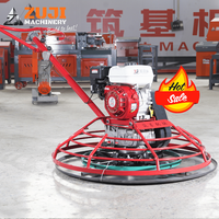 Truelle à béton à essence haute puissance ZUJI 5,5 CV, 150 tr/min, profondeur de travail 8-10 cm, moteur et boîte de vitesses, lisseur de bordures ZJ100