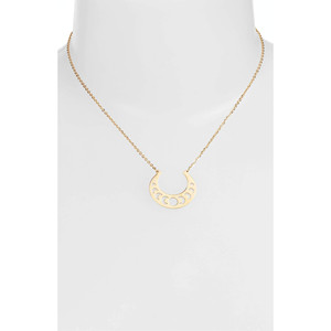 Collana con pendente a mezzaluna aperta - Oro - Product Image 2