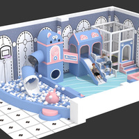 Ensemble d'équipements de jeux intérieurs de qualité supérieure et fiables pour enfants, aire de jeux commerciale pour enfants avec piscine à balles et toboggan