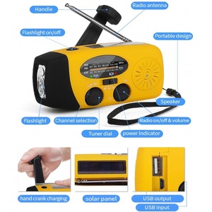 Radio météo portable NOAA 2000 mAh à manivelle solaire avec fonction Power Bank pour la prévention des crises - Marché allemand - Product Image 4
