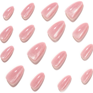 Nuevos Estilos de <span class=keywords><strong>Uñas</strong></span> Postizas con Diseño de Ojo de Gato, Color Rosa, <span class=keywords><strong>Uñas</strong></span> Postizas Personalizadas, Forma Simple de Almendra, <span class=keywords><strong>Uñas</strong></span> Adhesivas al por Mayor - Product Image 5