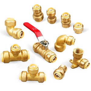 Lead Free Brass Sharkbite Push Fit Fittings Sharkbite Push Connect Fitting Coupling <strong>Plumbing</strong> for PEX <strong>Copper</strong> PVC Water <strong>Supply</strong>