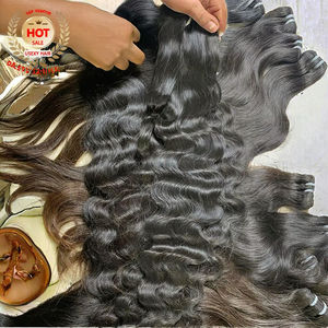 Cheveux indiens vierges doublement étirés non traités, bouclés, tissés à la machine, double trame, pour tresses – Vente en gros pour revendeurs en dropshipping - Product Image 3