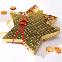 Boîte-cadeau recyclable personnalisée en or pentagramme irrégulier boîte d'emballage de dates du Moyen-Orient Ramadan boîte-cadeau MDF Ramadan
